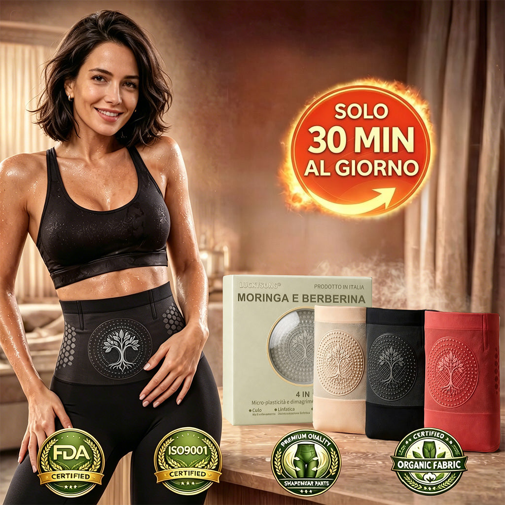 *Negozio Ufficiale ✅👨‍🔬LUCKYSONG® | Pantaloncini Modellanti 4-in-1 con Microparticelle di Moringa e Berberina|Pagamento alla consegna-Cod.06110