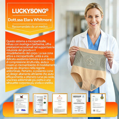 *Negozio Ufficiale ✅👨‍🔬LUCKYSONG® | Pantaloncini Modellanti 4-in-1 con Microparticelle di Moringa e Berberina|Pagamento alla consegna-Cod.06110